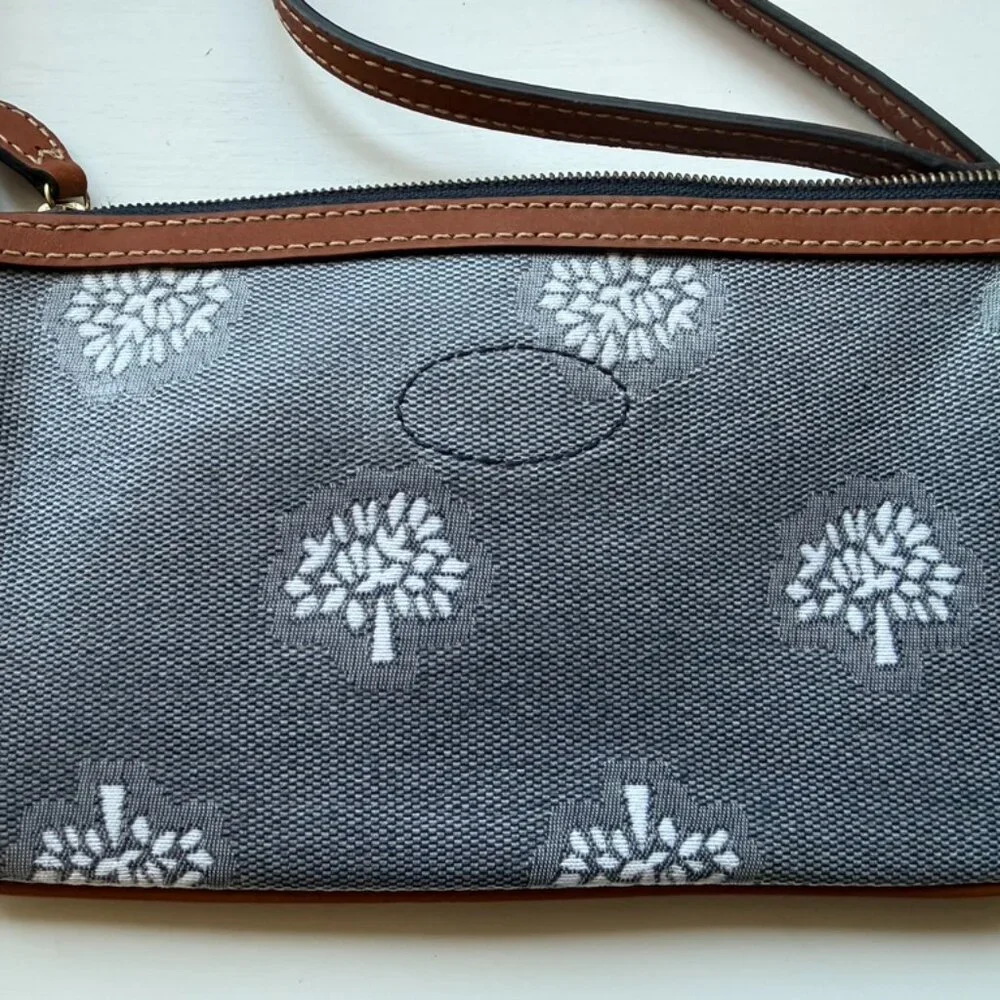 Mulberry Tamara Mini Messenger Bag with White Tree Canvas & Patent Brown Leather - Picture 5 of 7
